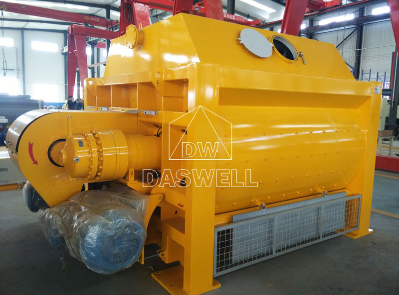 the daswell twin shaft concrete mixer