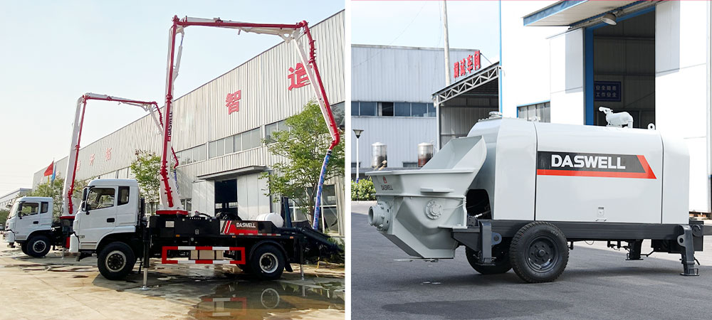 daswell concrete pump in factory