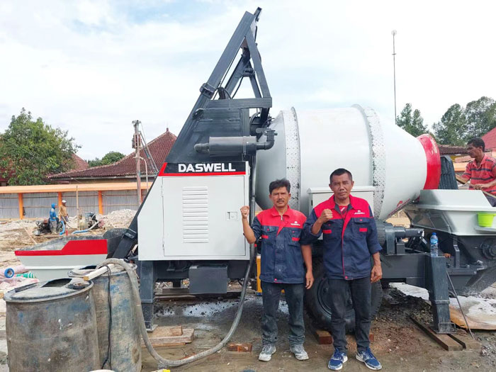 daswell mixer pump in site