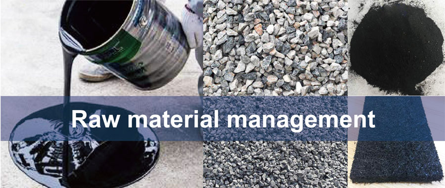 management of raw material