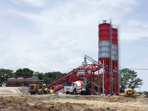 MCBP100 Mobile Concrete Mix Plant Works In Philippines