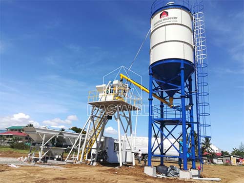 Install CBP25 Skip Hopper Small Concrete Plant In Philippines