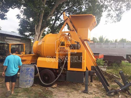 Daswell EMP40 Concrete Mixer Pump Works In Philippines