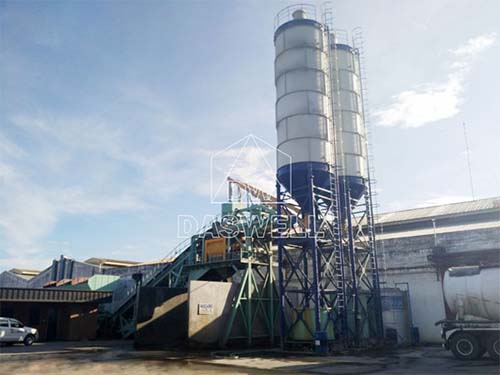 MCBP100 Mobile Concrete Batching Plant Works In Philippines