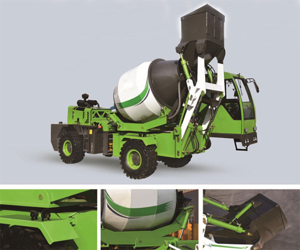 1.8m3 self loading mixer truck