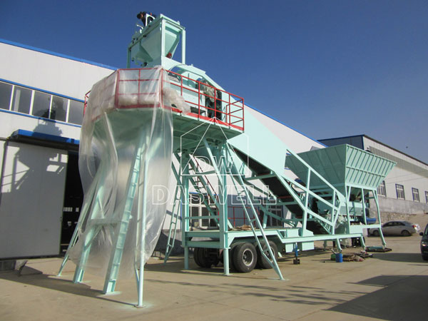 YHZS35 mini mobile concrete batch plant