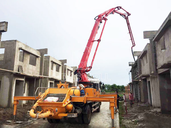 25m concrete pump truck work for building projects