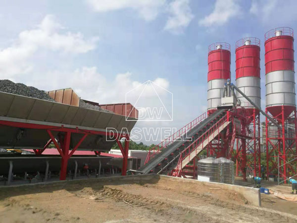 YHZS100 mobile concrete batch mix plant sale