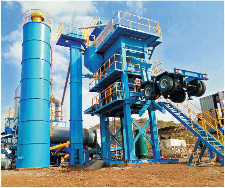 the forced mix type mobile plant