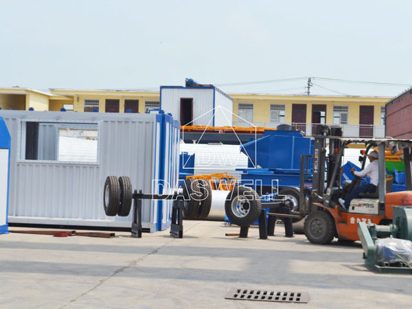 loading the drum mix plant