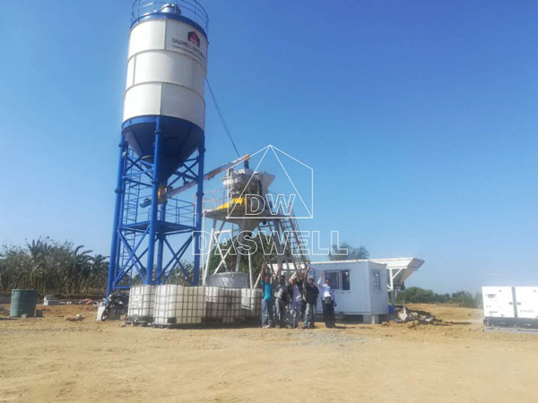 HZS25 batching mixing plant