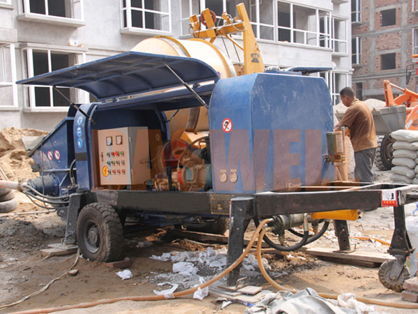 use of the towable concrete pump